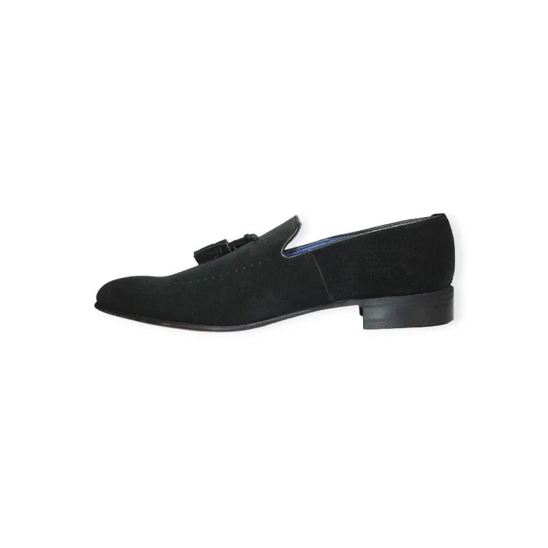 Barker Slip On Suede Black