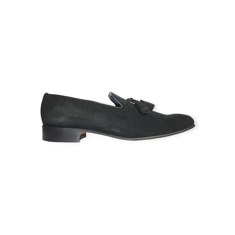 Barker Slip On Suede Black