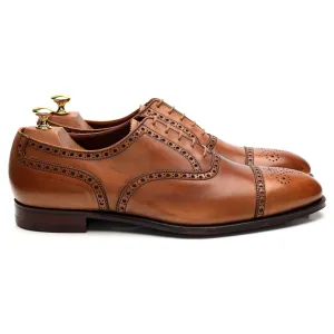 'Barrington 2' Tan Brown Leather Oxford Brogue UK 9.5 E