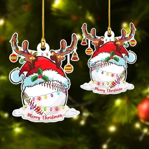 Baseball Christmas Light - Shaped Ornament - QB95