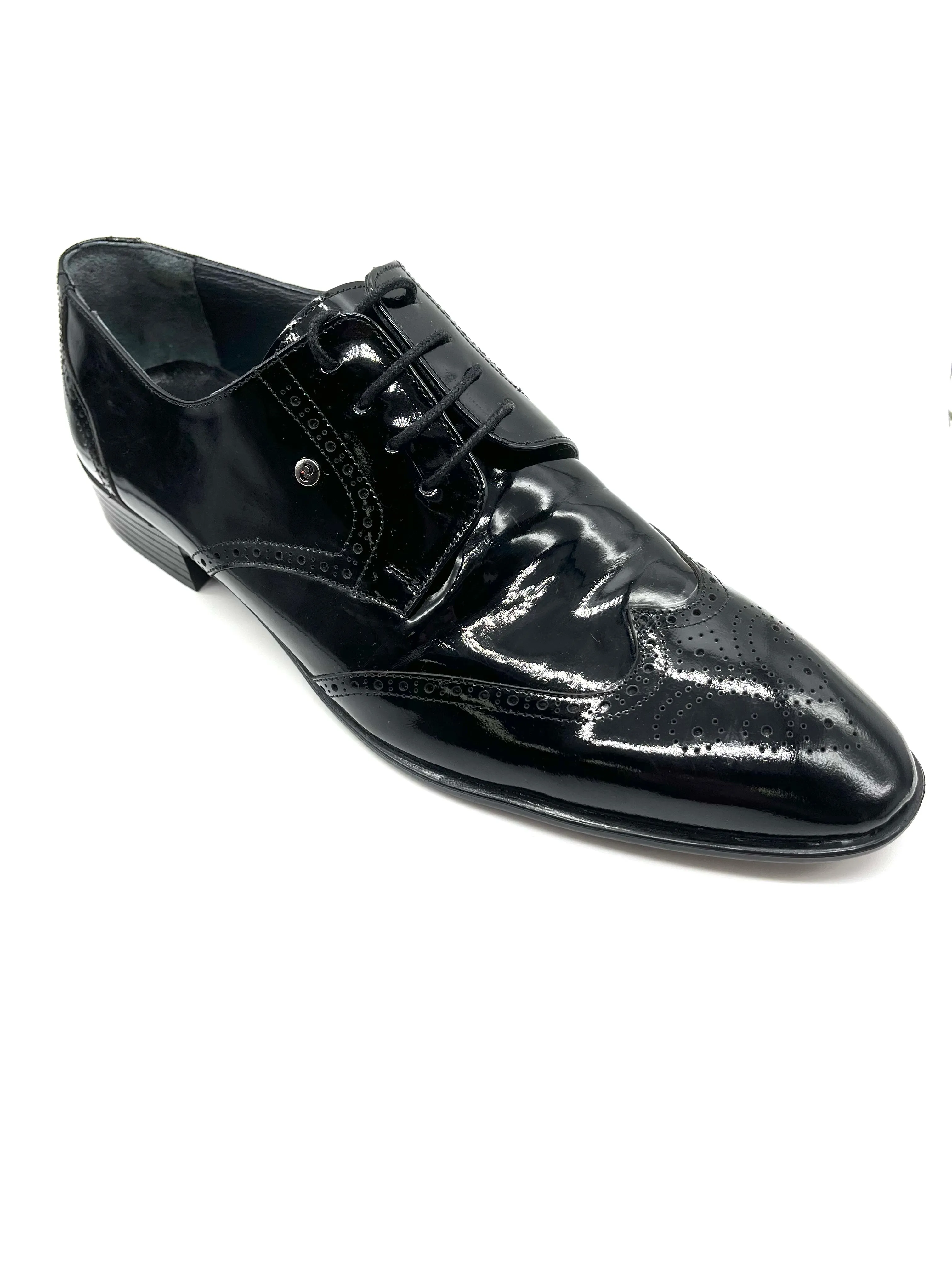 Basic Patent Leather Brogue Shoe - Black