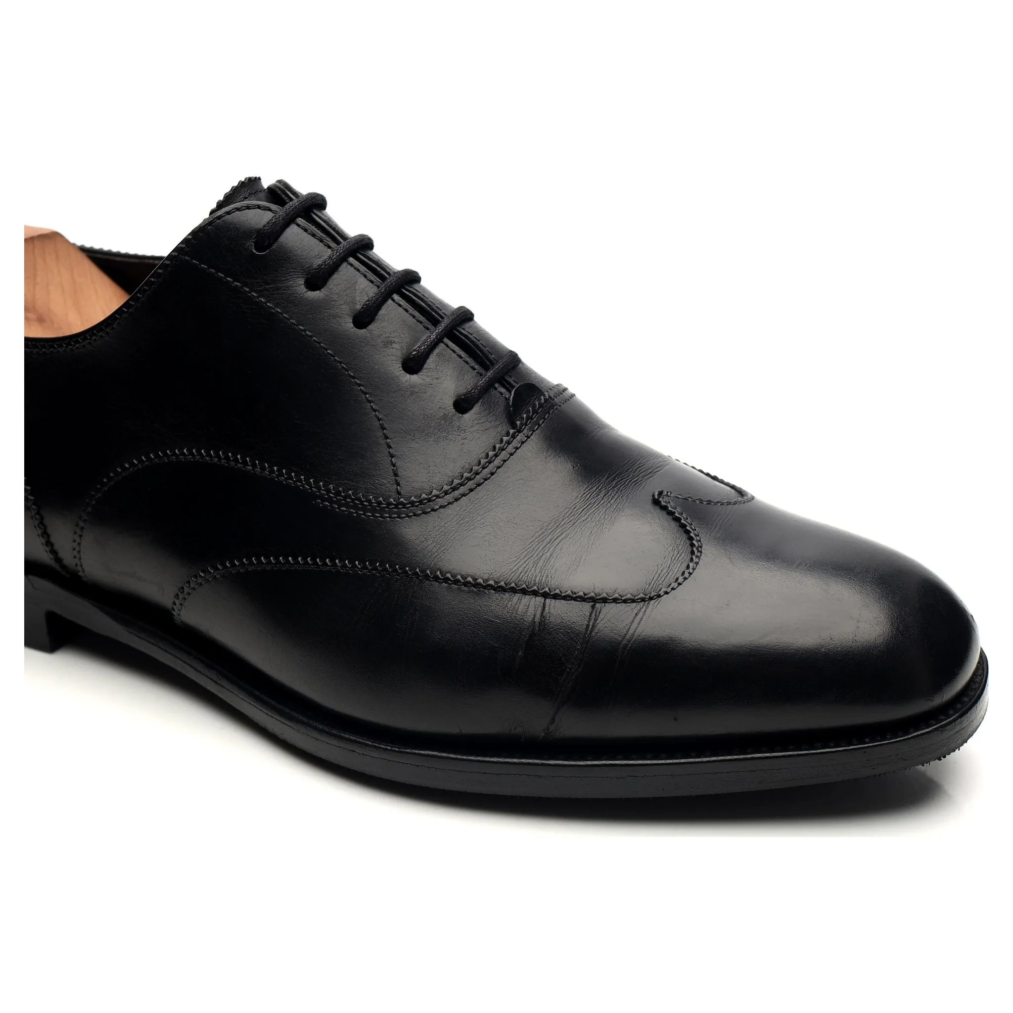 'Beaulieu' Black Leather Oxford UK 7 E