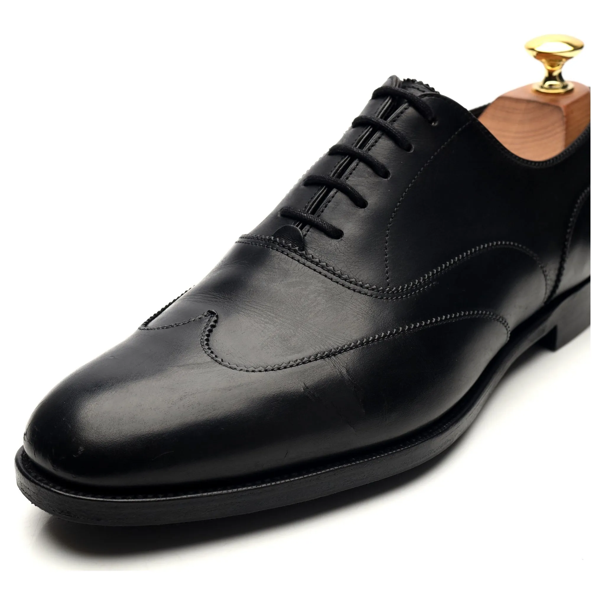 'Beaulieu' Black Leather Oxford UK 7 E