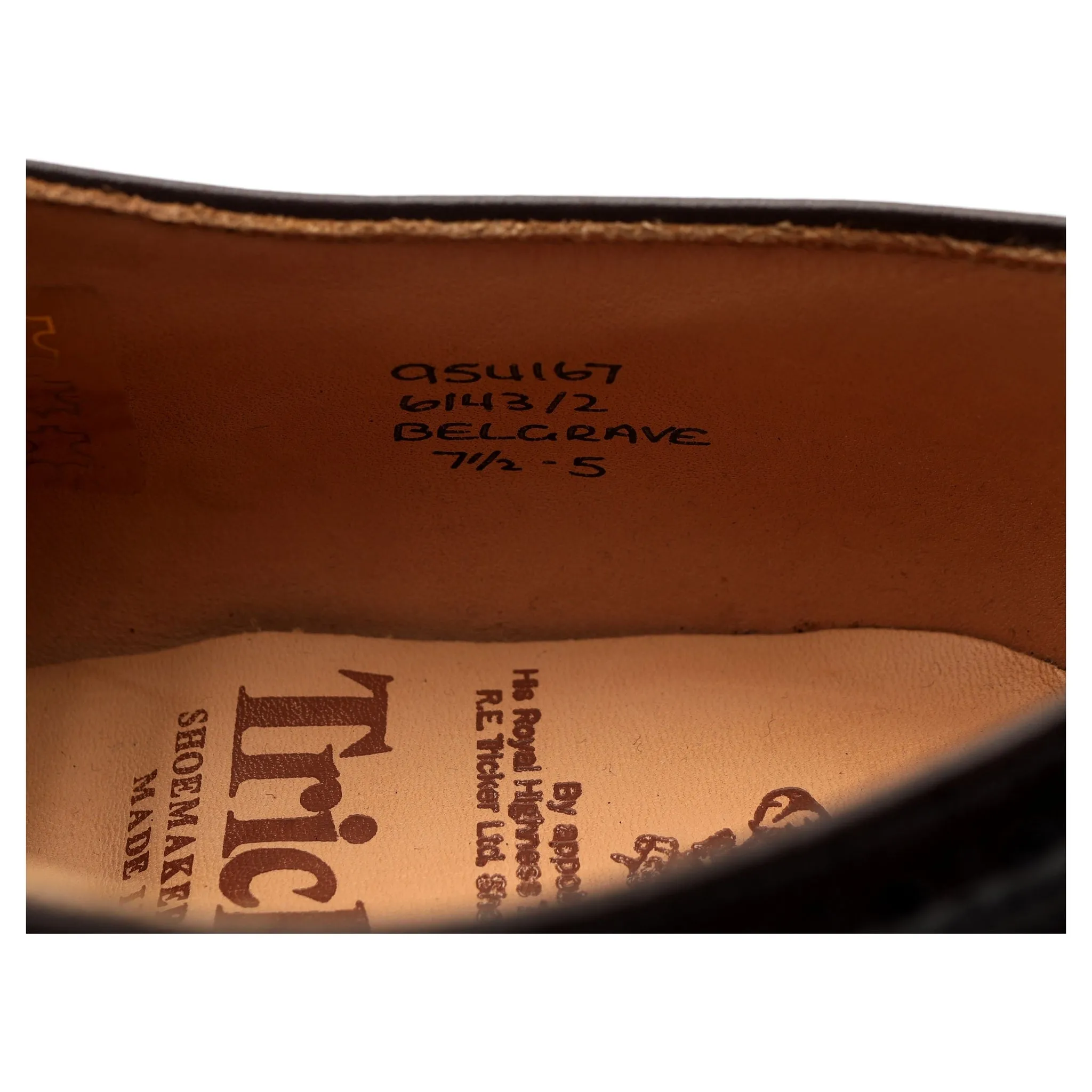 'Belgrave' Dark Brown Leather Oxford Brogue UK 7.5