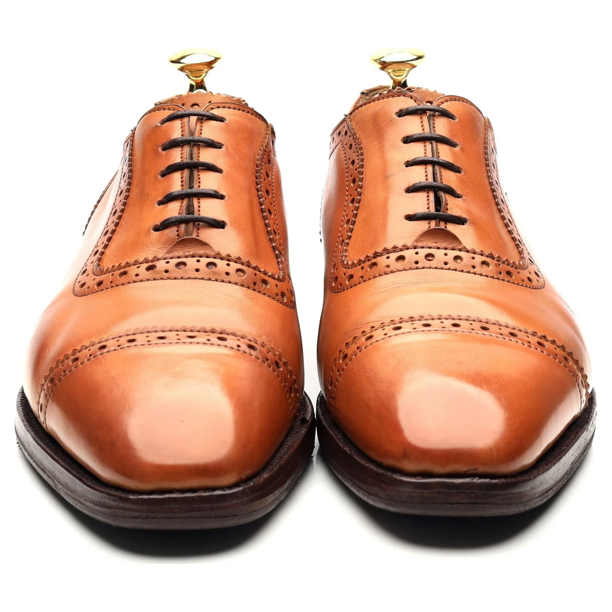 'Belgrave' Tan Brown Leather Oxford UK 8