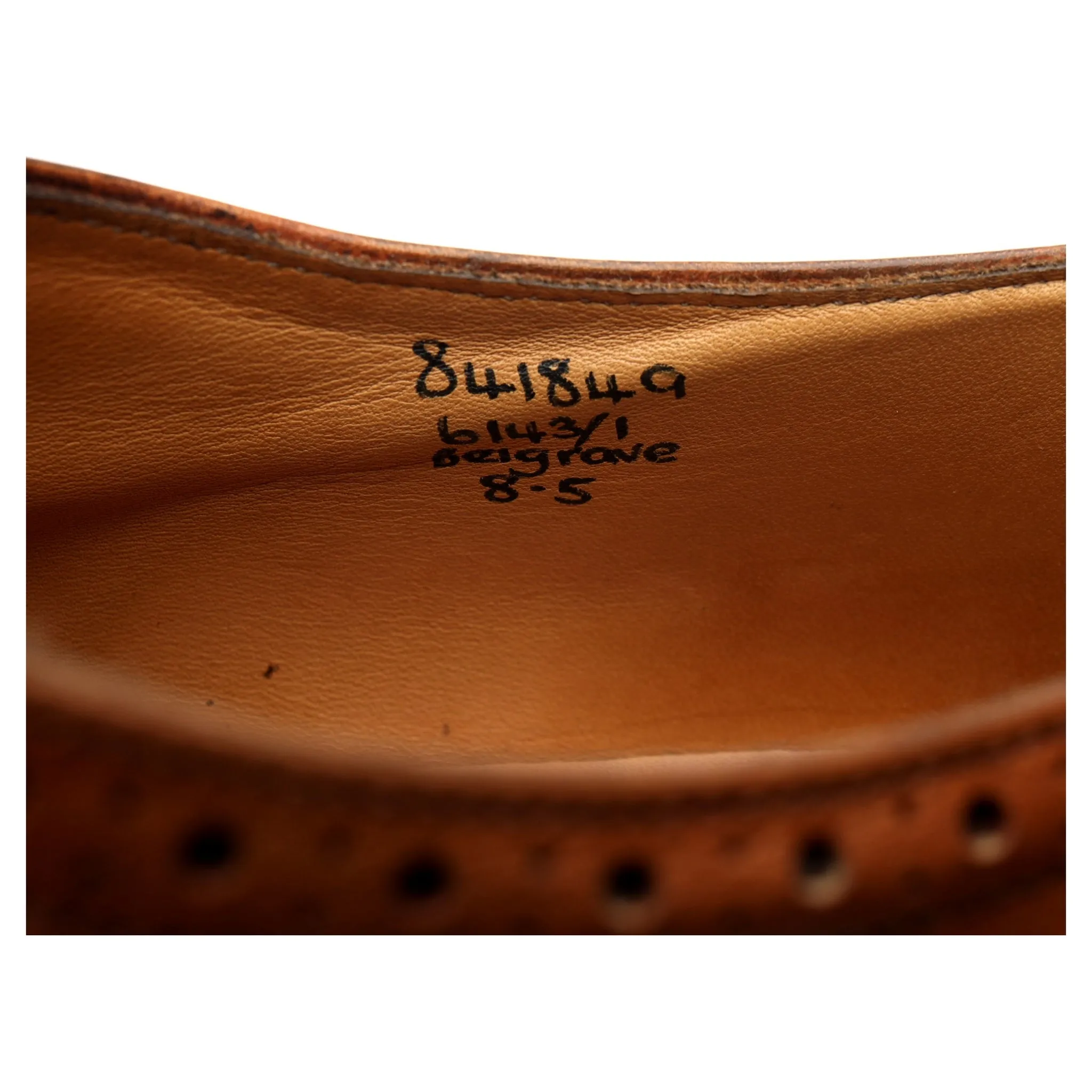 'Belgrave' Tan Brown Leather Oxford UK 8