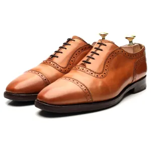 'Belgrave' Tan Brown Leather Oxford UK 8