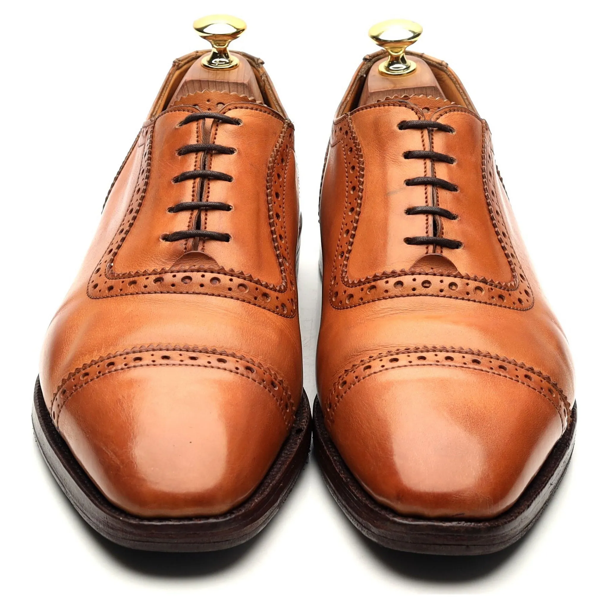 'Belgrave' Tan Brown Leather Oxford UK 8