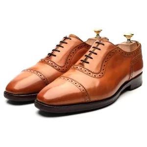 'Belgrave' Tan Brown Leather Oxford UK 8