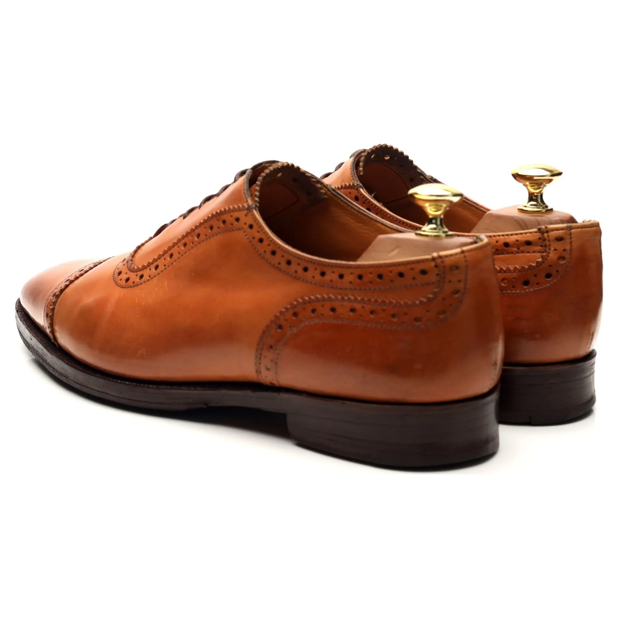 'Belgrave' Tan Brown Leather Oxford UK 8