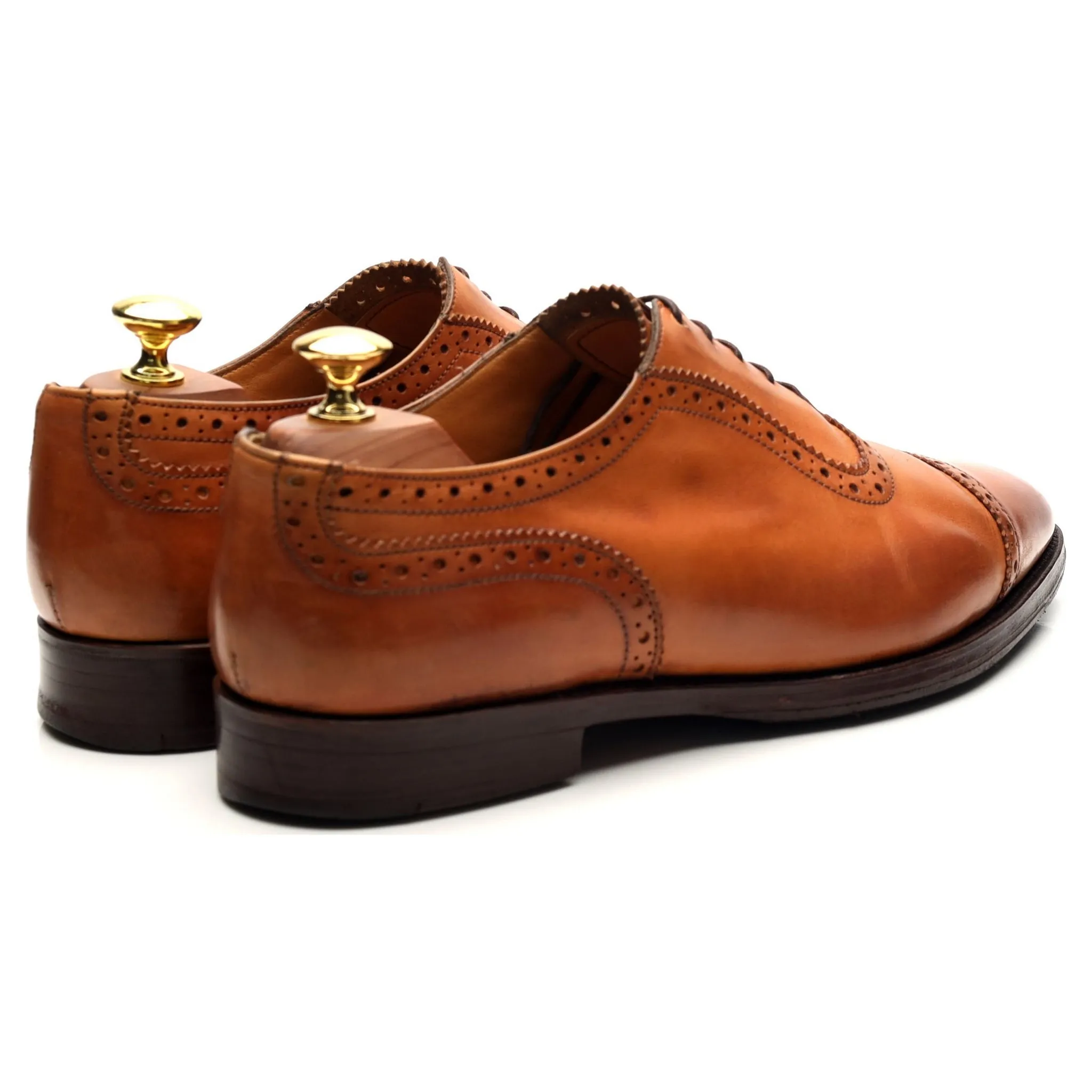 'Belgrave' Tan Brown Leather Oxford UK 8