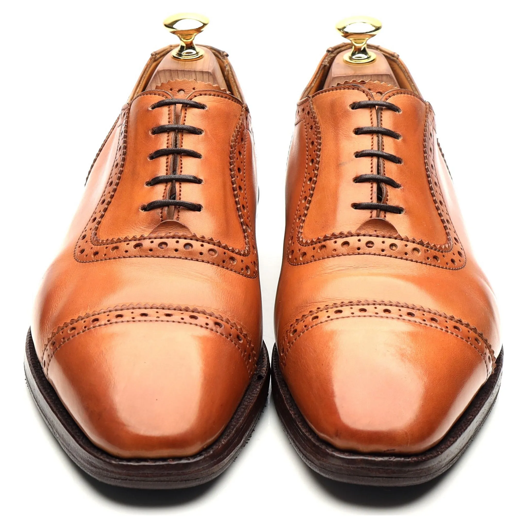 'Belgrave' Tan Brown Leather Oxford UK 8