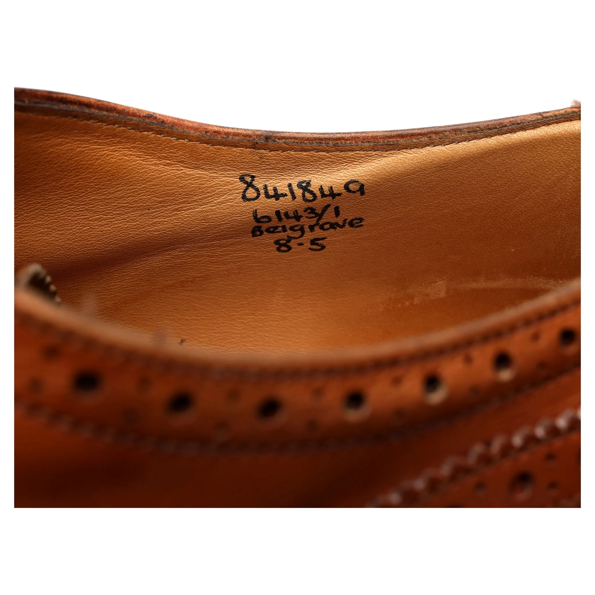 'Belgrave' Tan Brown Leather Oxford UK 8