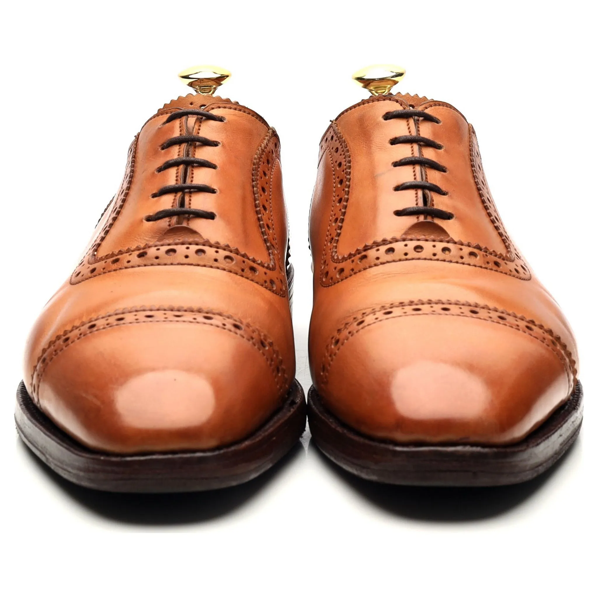 'Belgrave' Tan Brown Leather Oxford UK 8