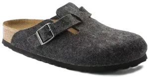 Birkenstock Boston Clog - Anthracite Wool Felt | Comfortable Cork Footbed