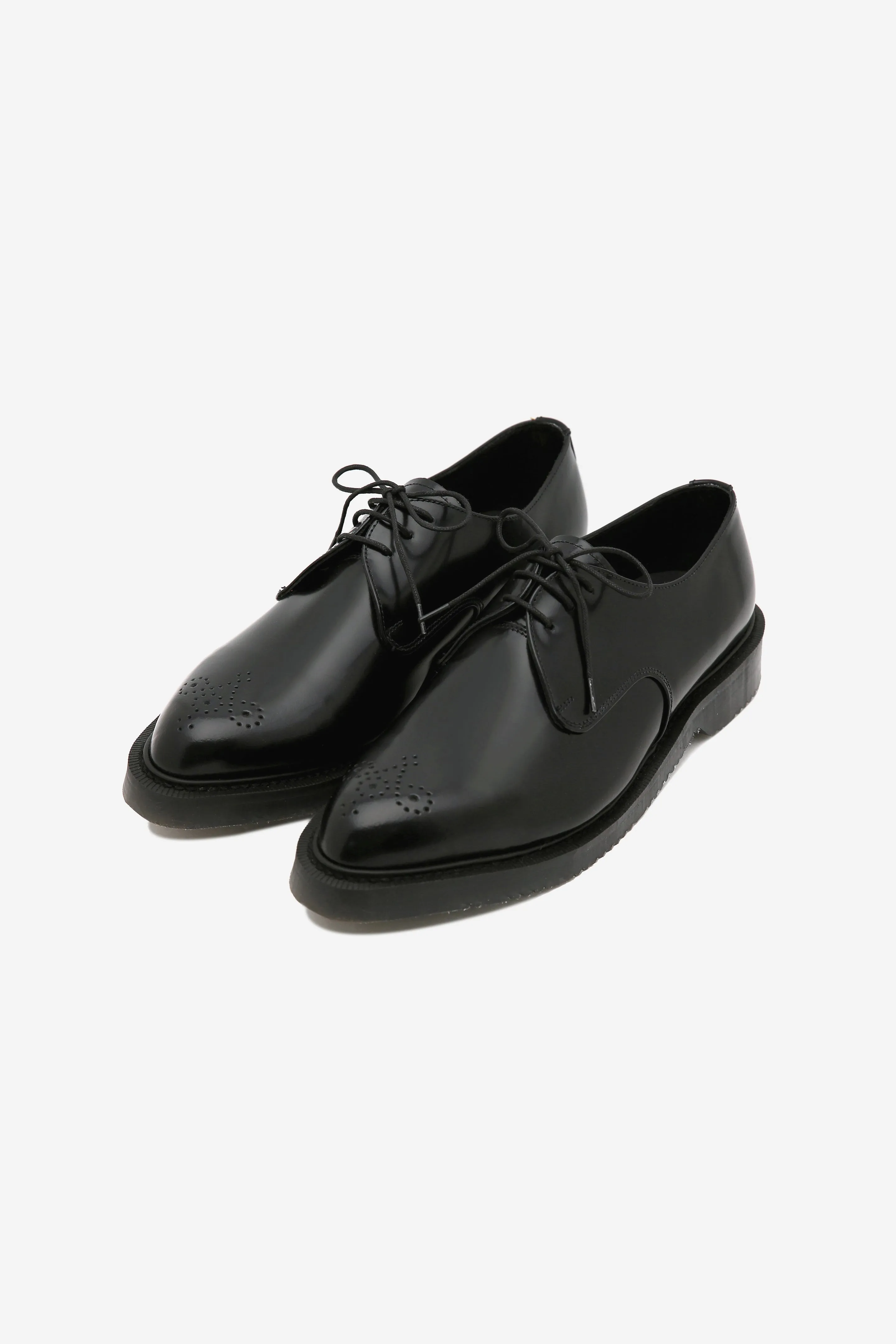BLACK HEATSEAL BROGUE LACE-UP