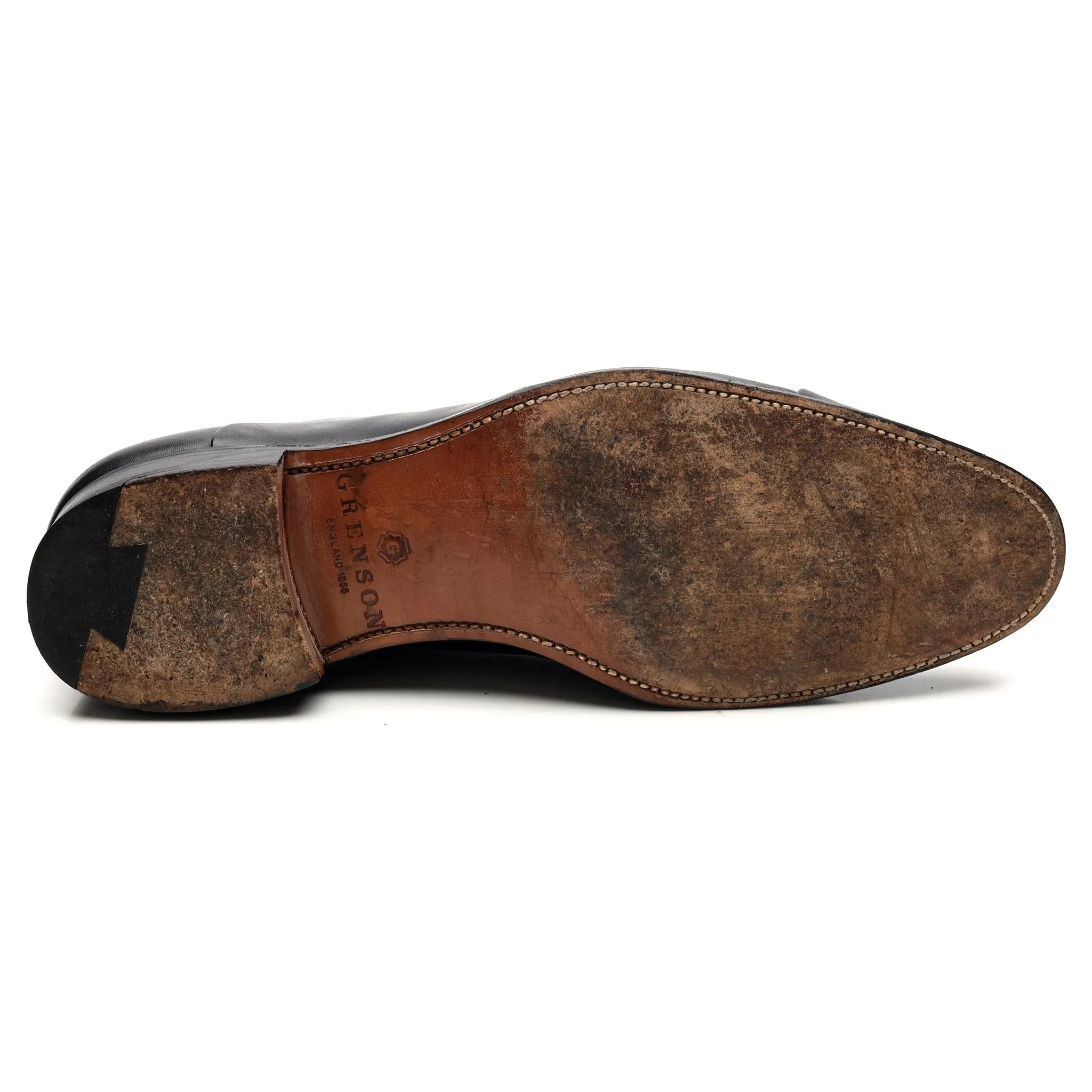 Black Leather Oxford UK 8 F