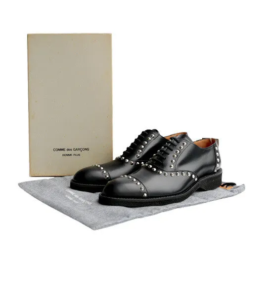 Black Studded Leather Brogue by Comme des Garçons Homme Plus