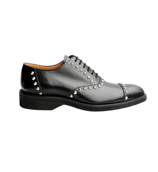 Black Studded Leather Brogue by Comme des Garçons Homme Plus