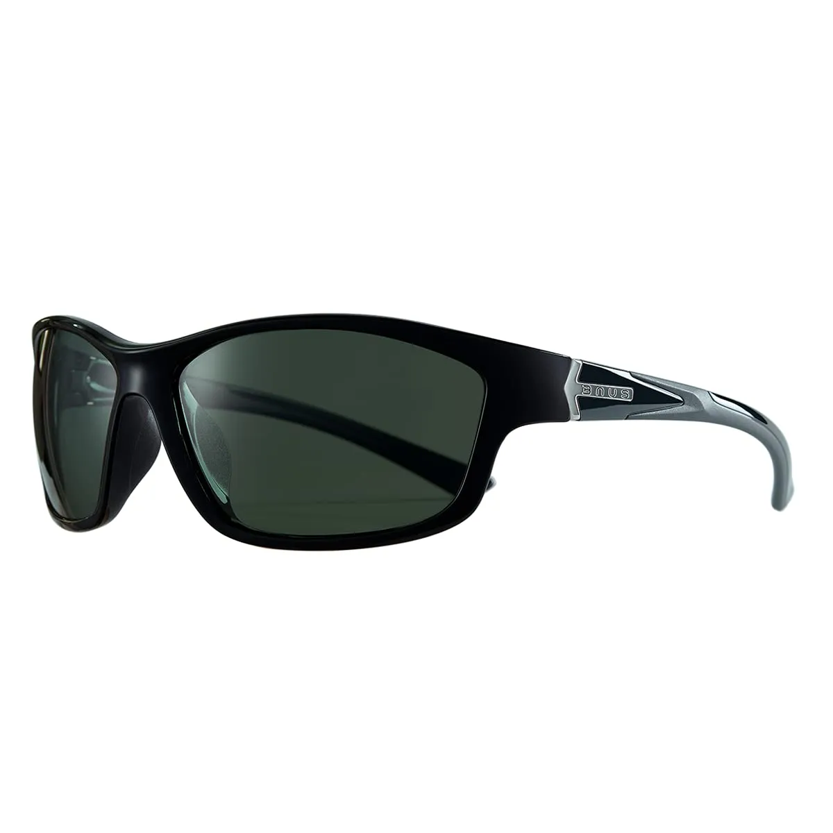 Bnus Yacht polarized sunglasses for men corning glass lens Driving Golf shades italy made (B7248-Black/G-15 Polarized, Glass lens)