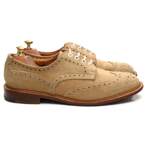 'Bourton' Beige Suede Derby Brogue UK 9