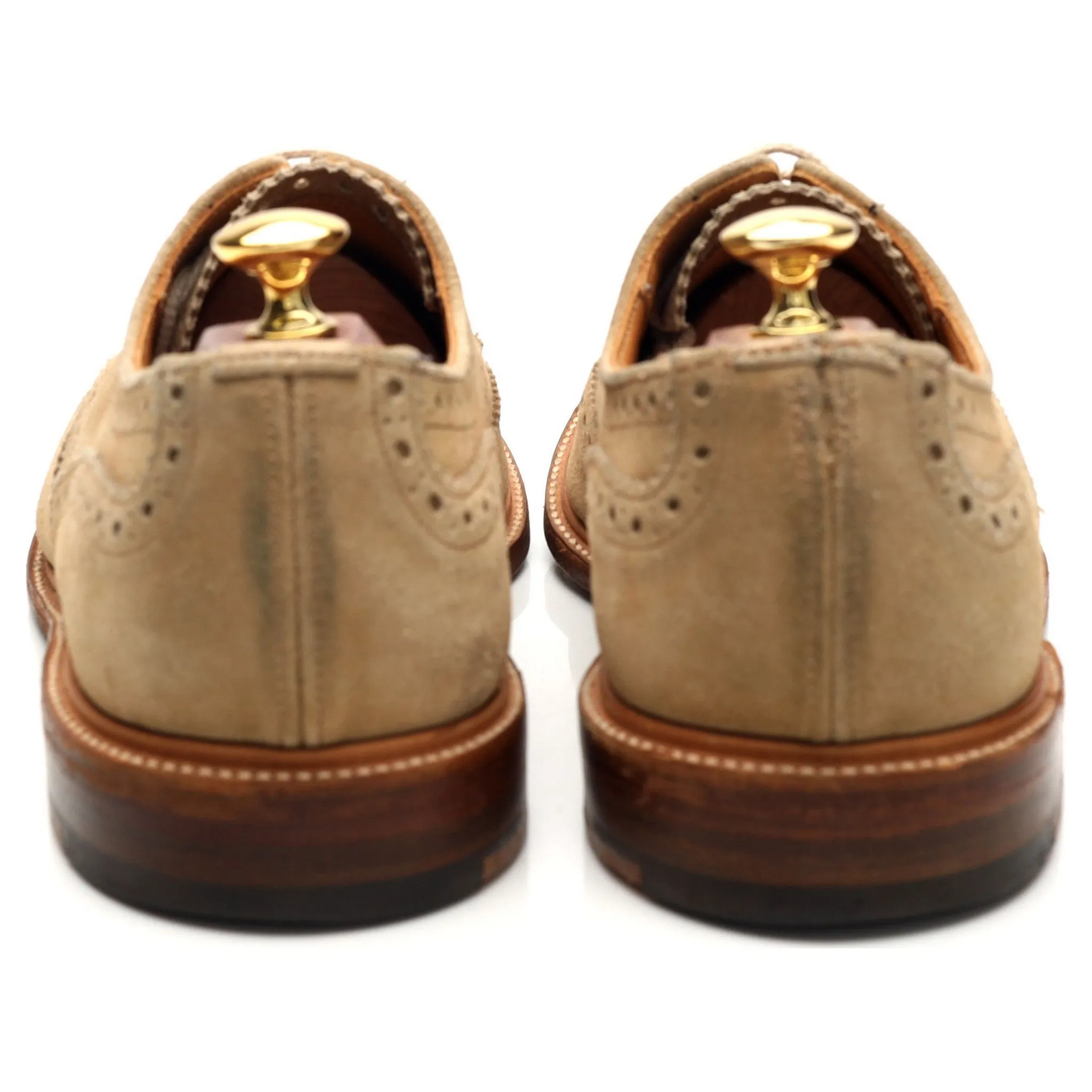 'Bourton' Beige Suede Derby Brogue UK 9