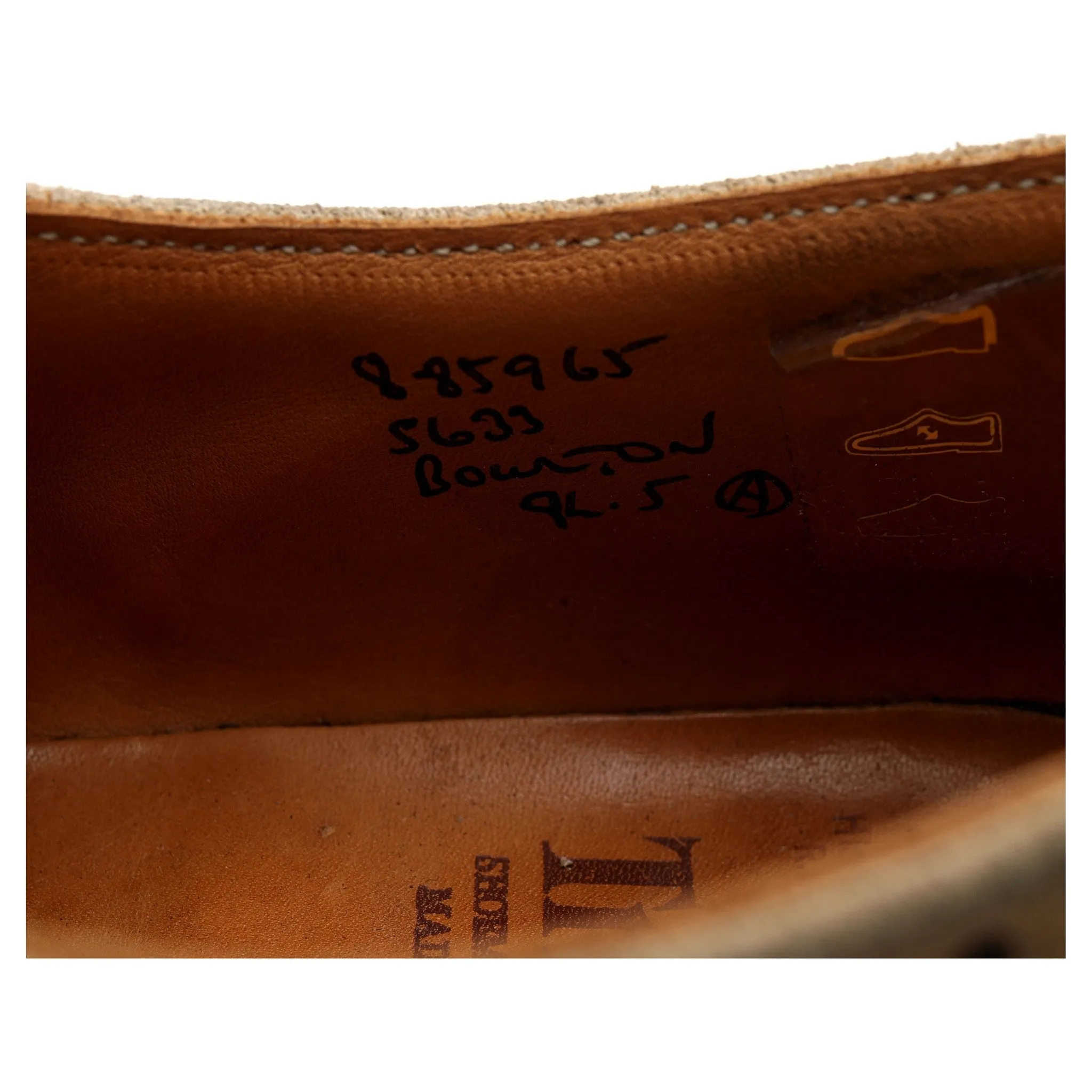 'Bourton' Beige Suede Derby Brogue UK 9