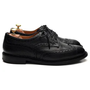 'Bourton' Black Grain Leather Derby Brogue UK 9.5