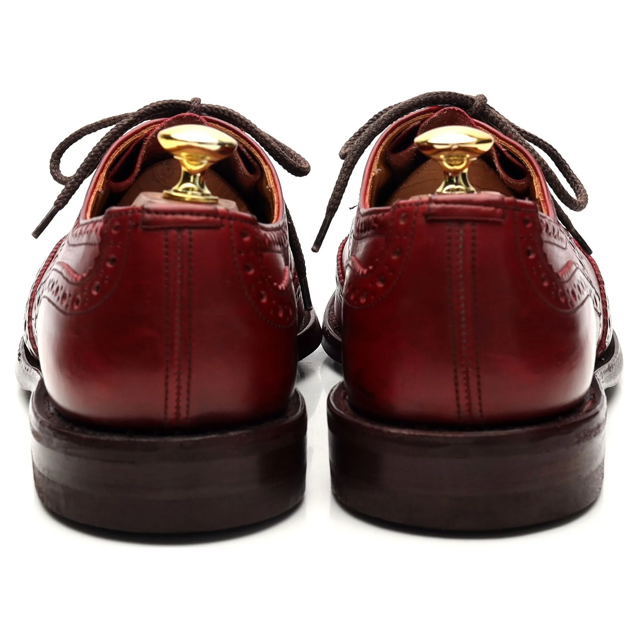 'Bourton' Red Leather Derby Brogue UK 8