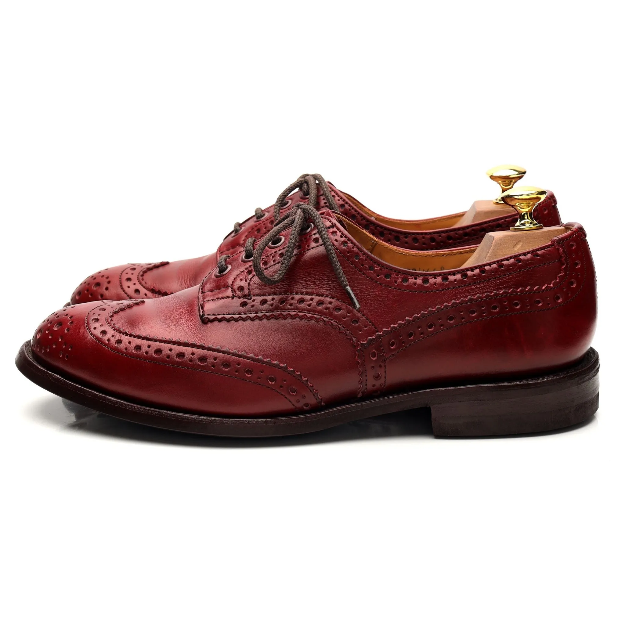 'Bourton' Red Leather Derby Brogue UK 8