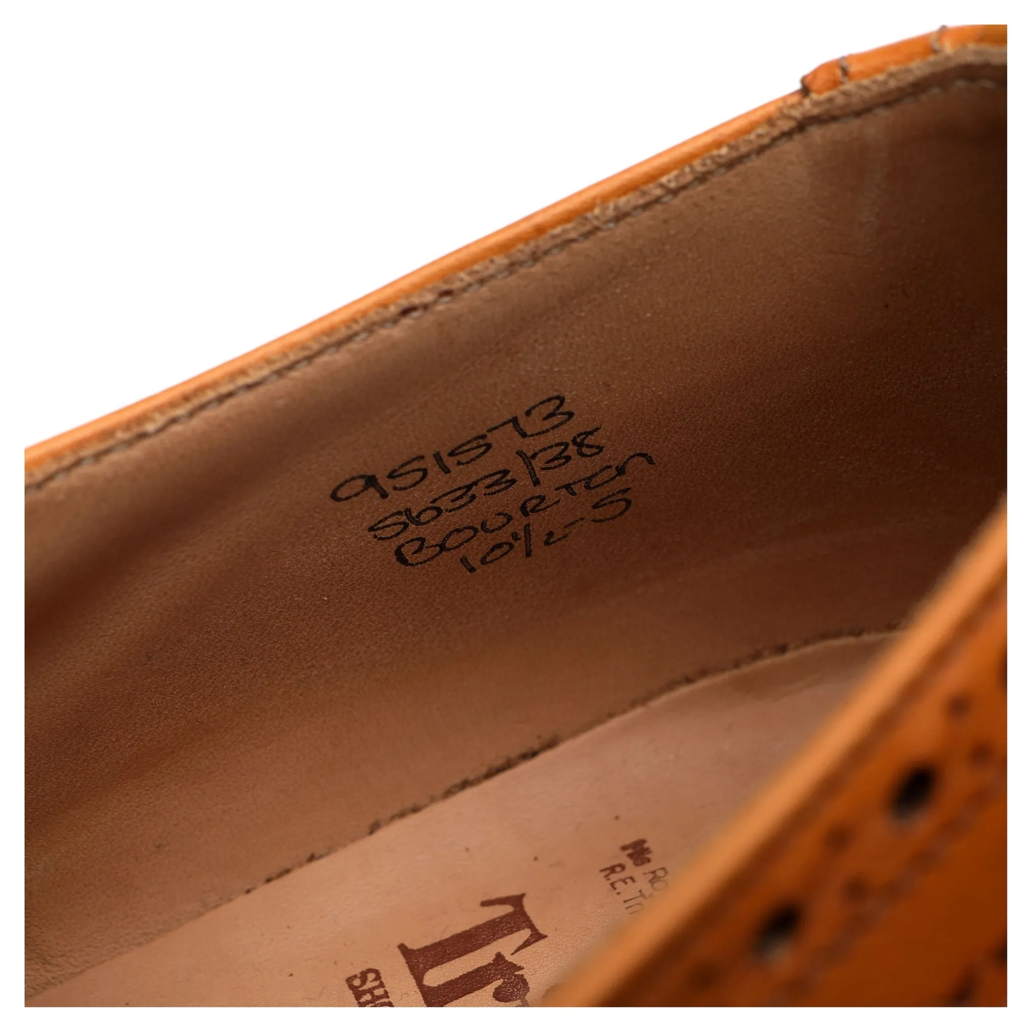 'Bourton' Tan Brown Leather Derby Brogue UK 10.5