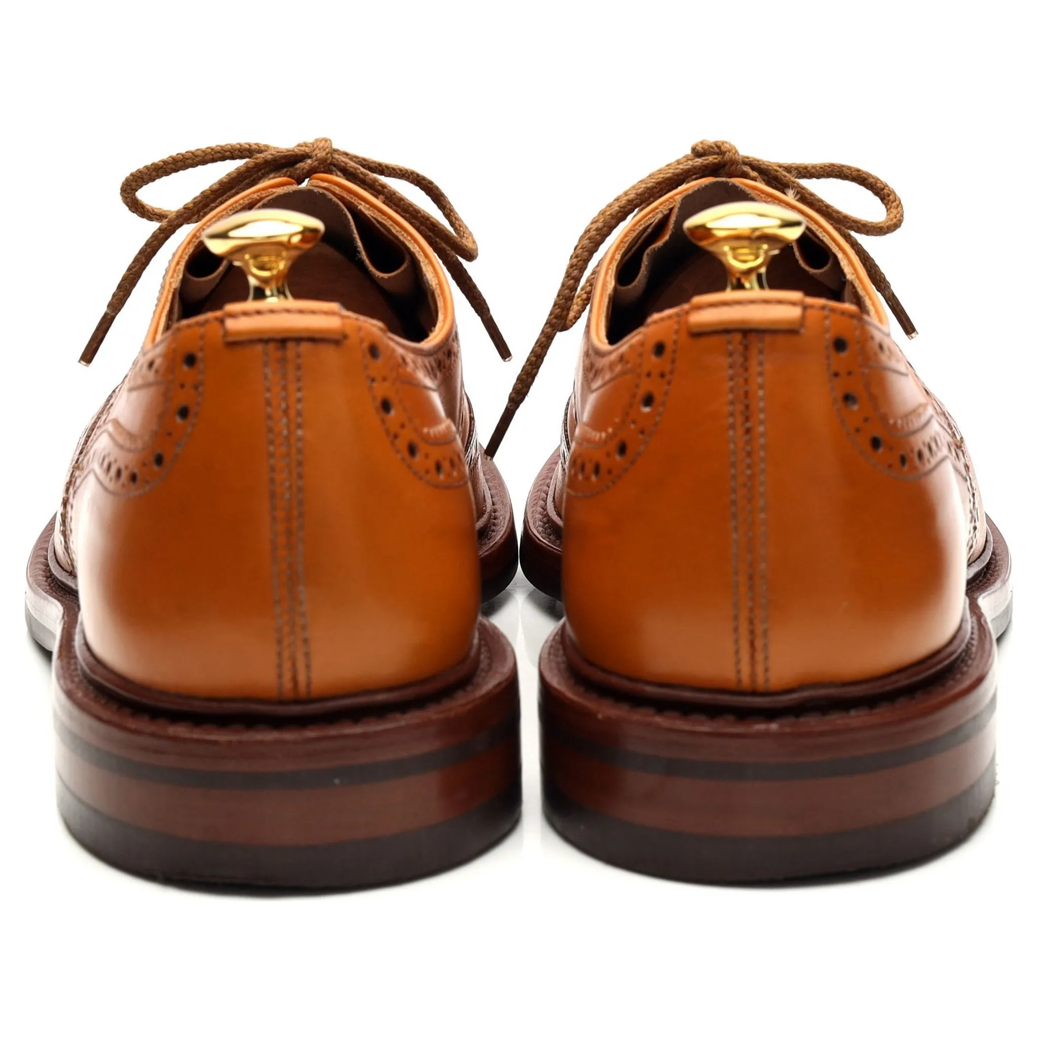 'Bourton' Tan Brown Leather Derby Brogue UK 10.5