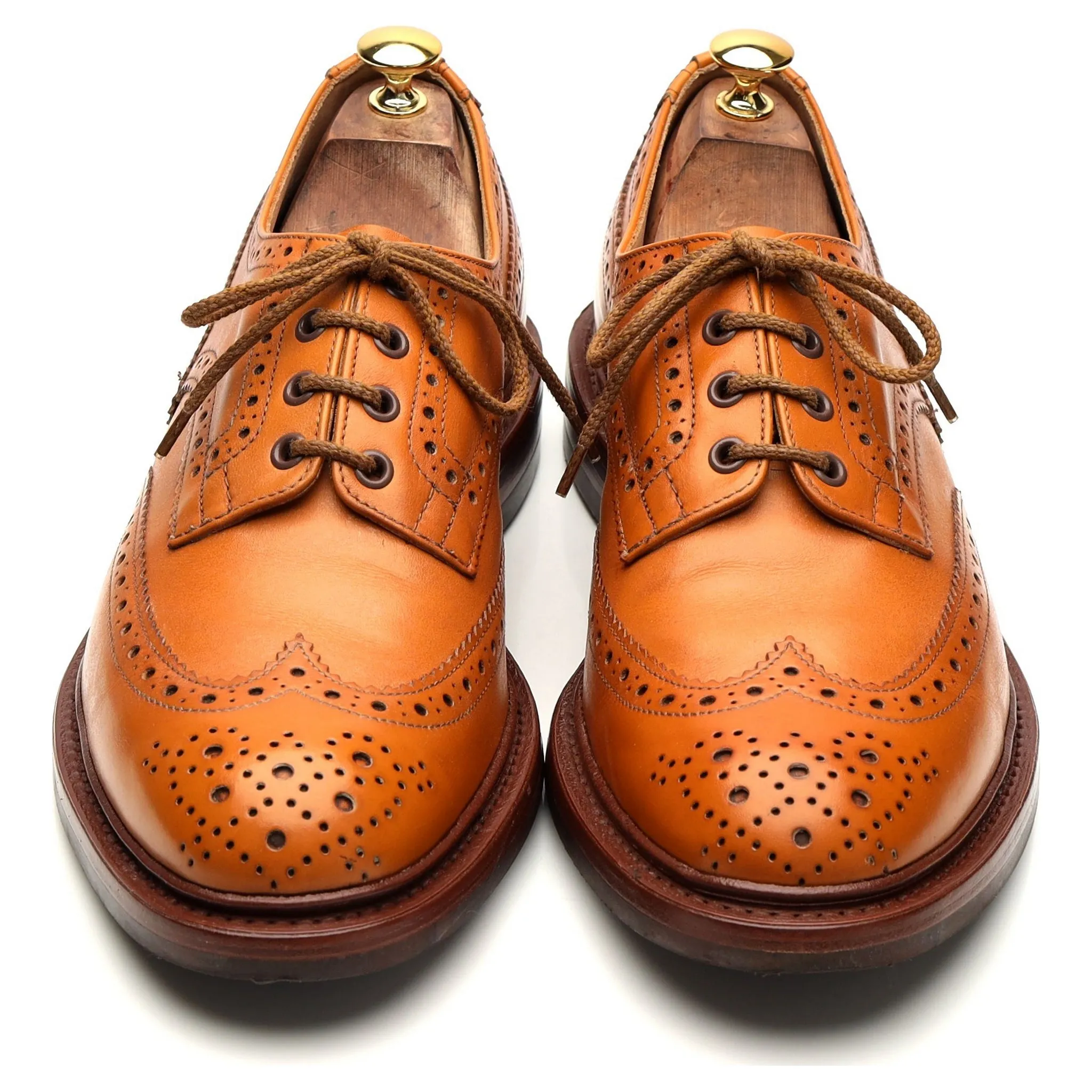 'Bourton' Tan Brown Leather Derby Brogue UK 10.5