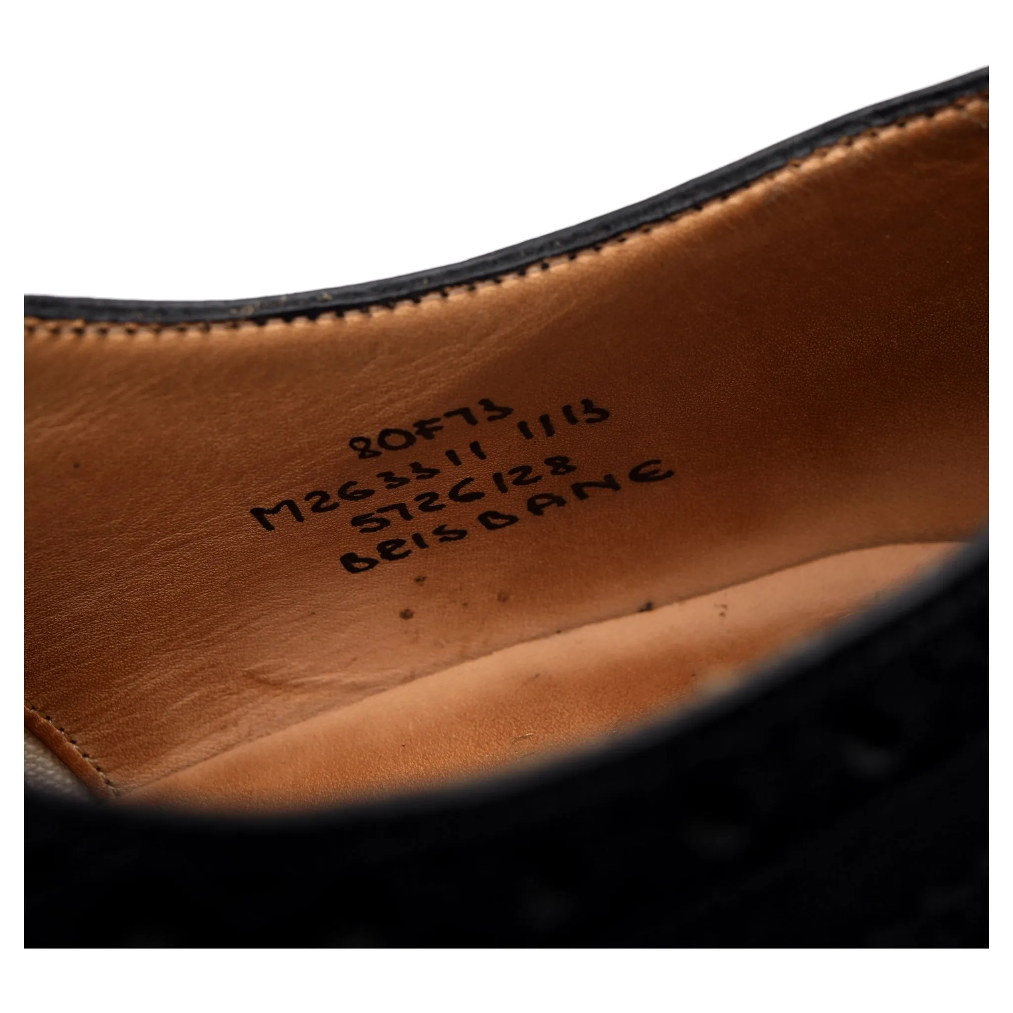 'Brisbane' Black Leather Oxford Brogue UK 8 F