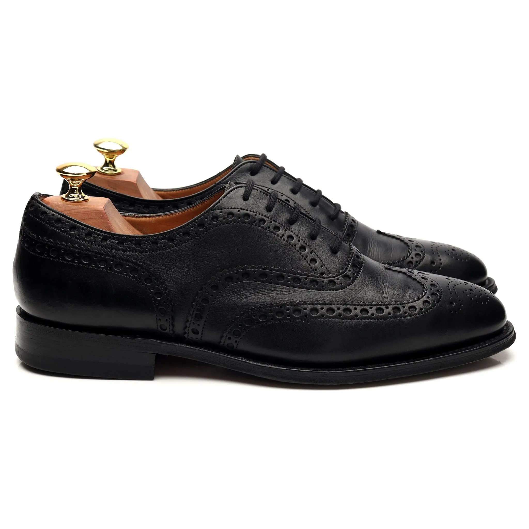 'Brisbane' Black Leather Oxford Brogue UK 8 F