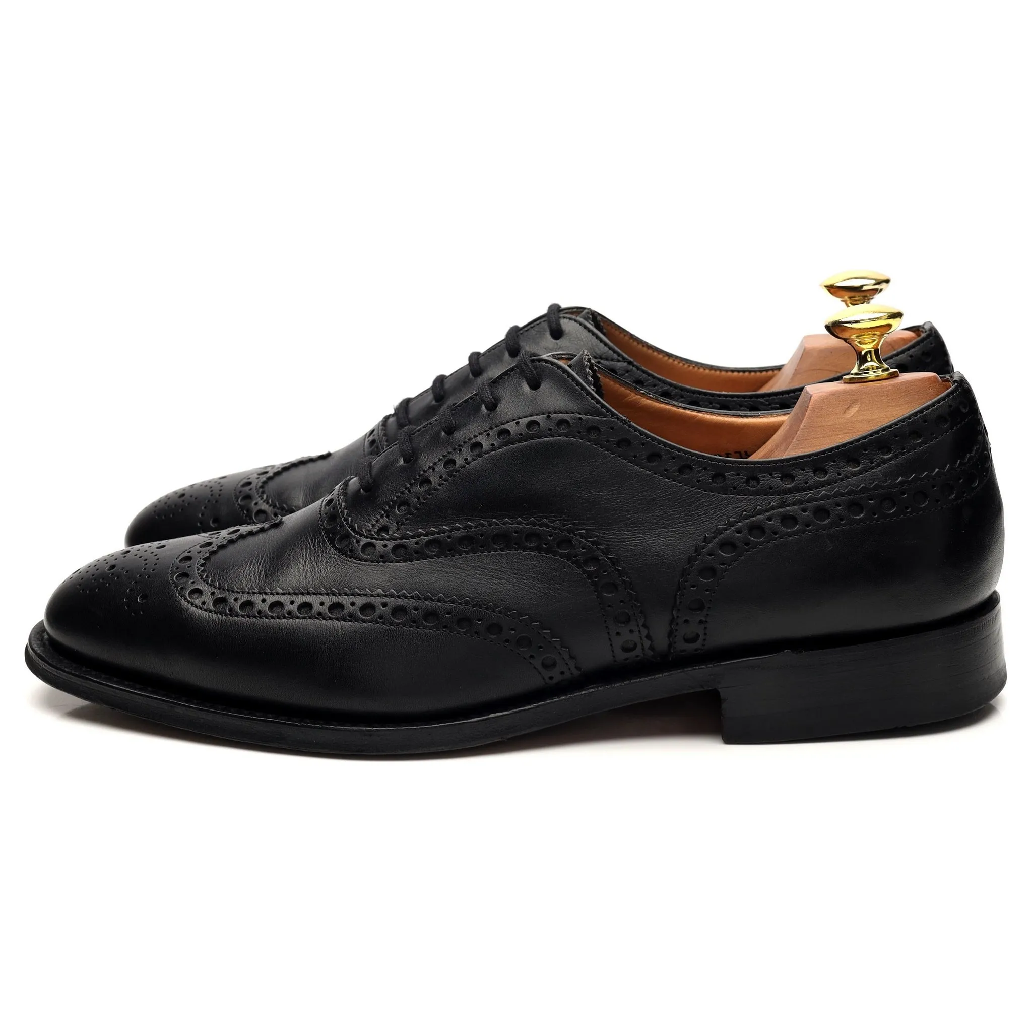 'Brisbane' Black Leather Oxford Brogue UK 8 F