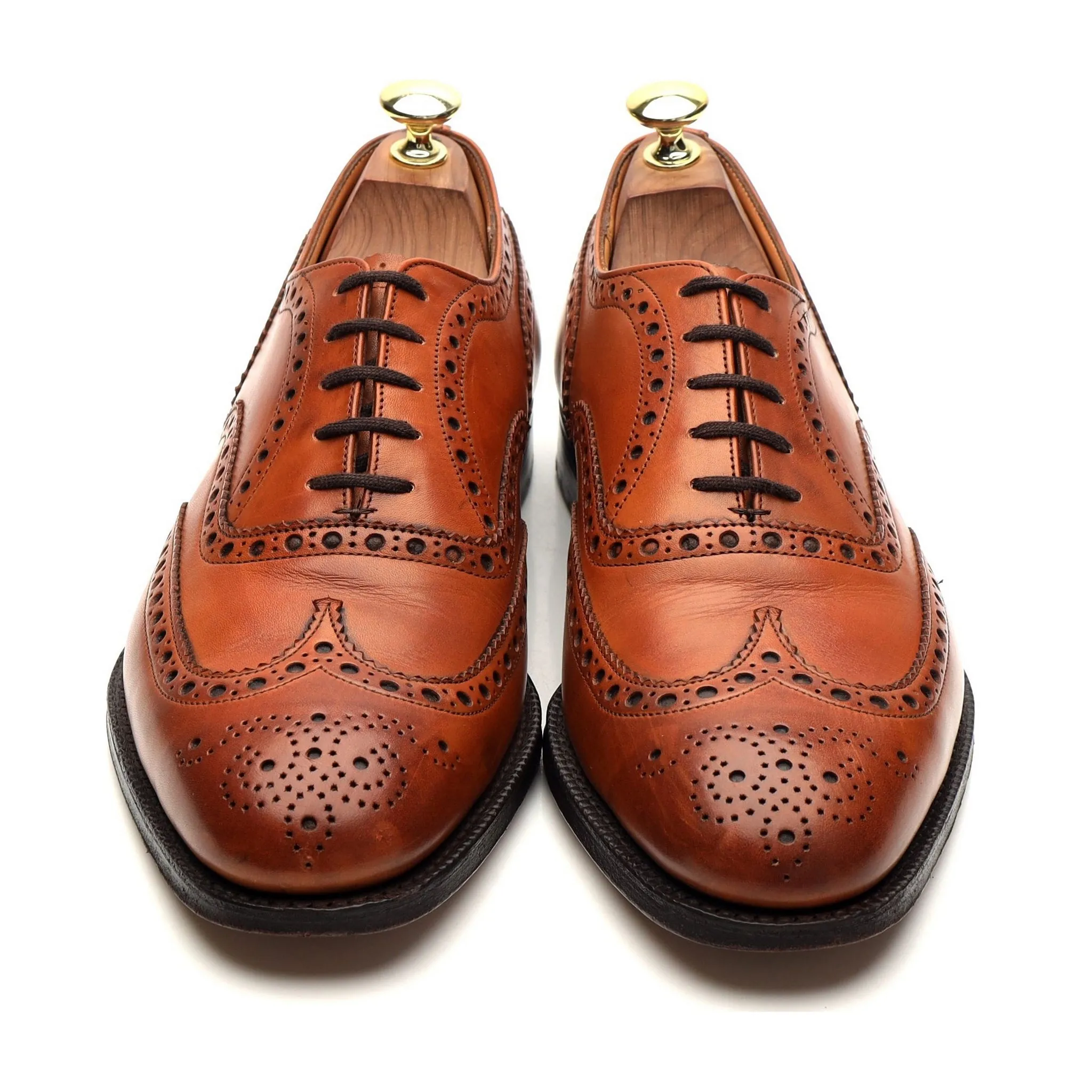 'Brisbane' Tan Brown Leather Oxford Brogues UK 8 G