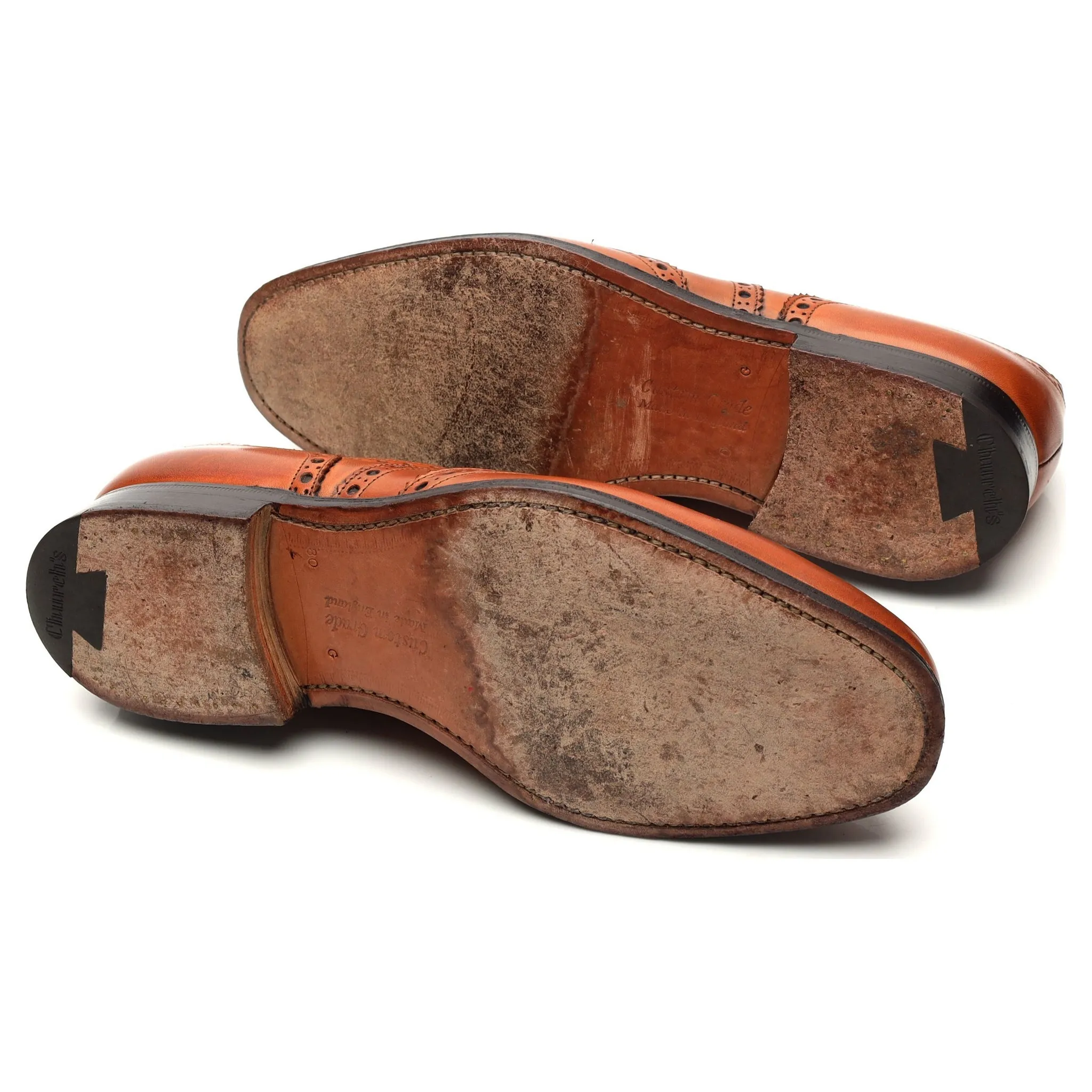 'Brisbane' Tan Brown Leather Oxford Brogues UK 8 G