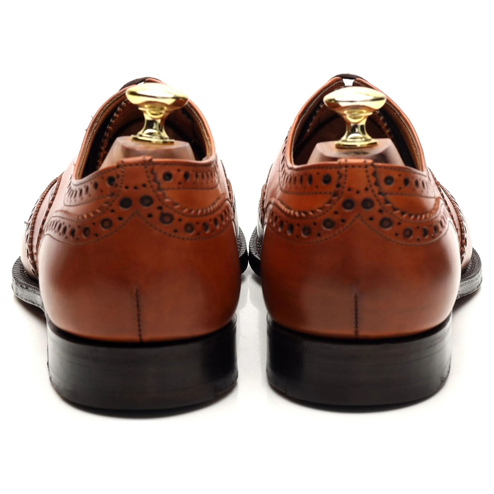 'Brisbane' Tan Brown Leather Oxford Brogues UK 8 G