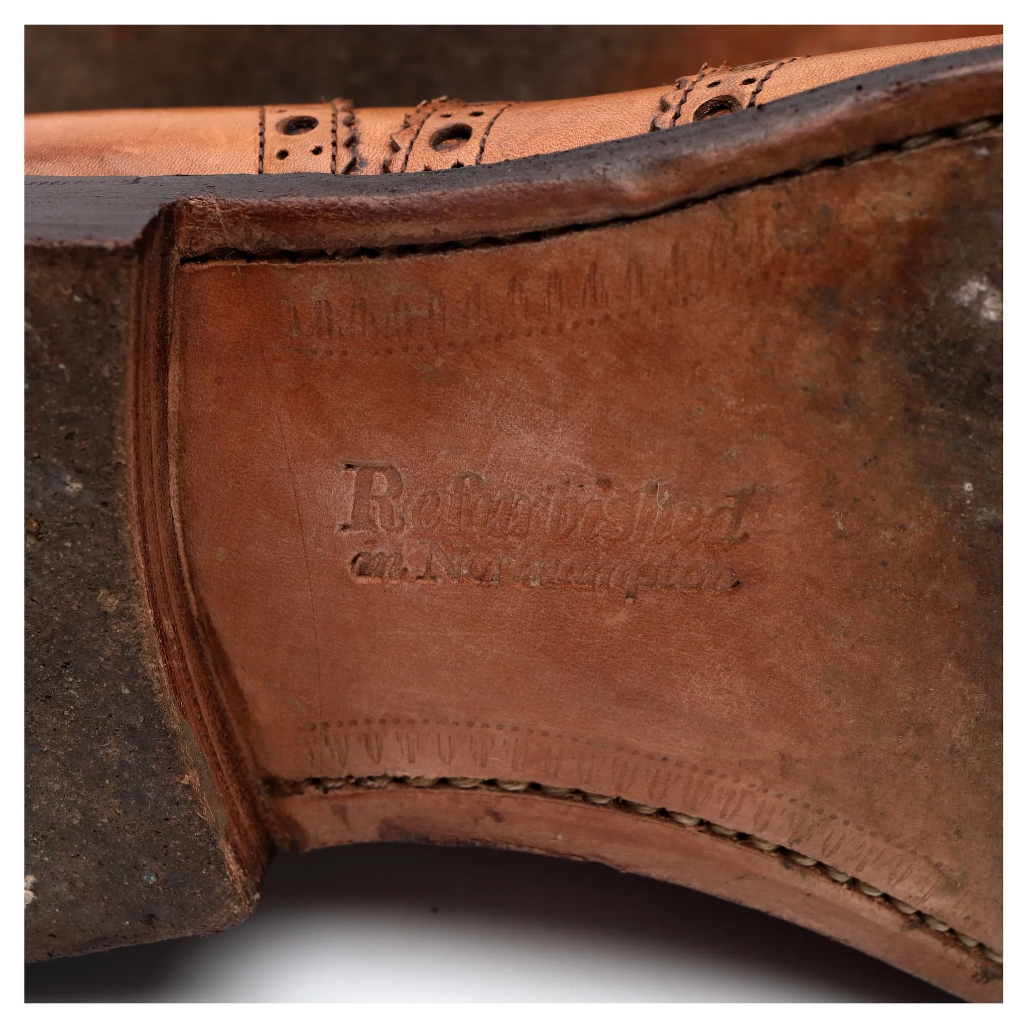 'Brisbane' Tan Brown Leather Oxford Brogues UK 9 G
