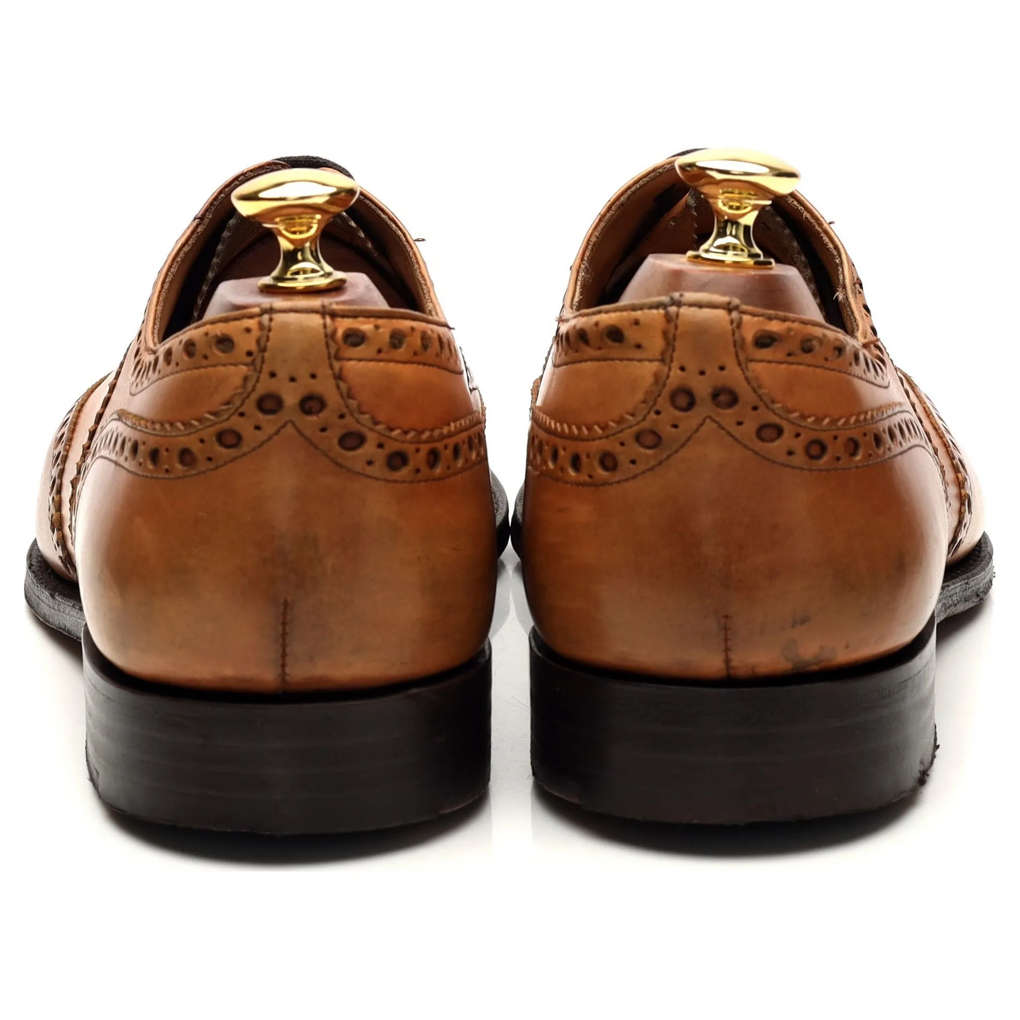 'Brisbane' Tan Brown Leather Oxford Brogues UK 9 G