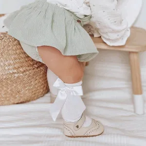 Brogue Mary Janes - Nude