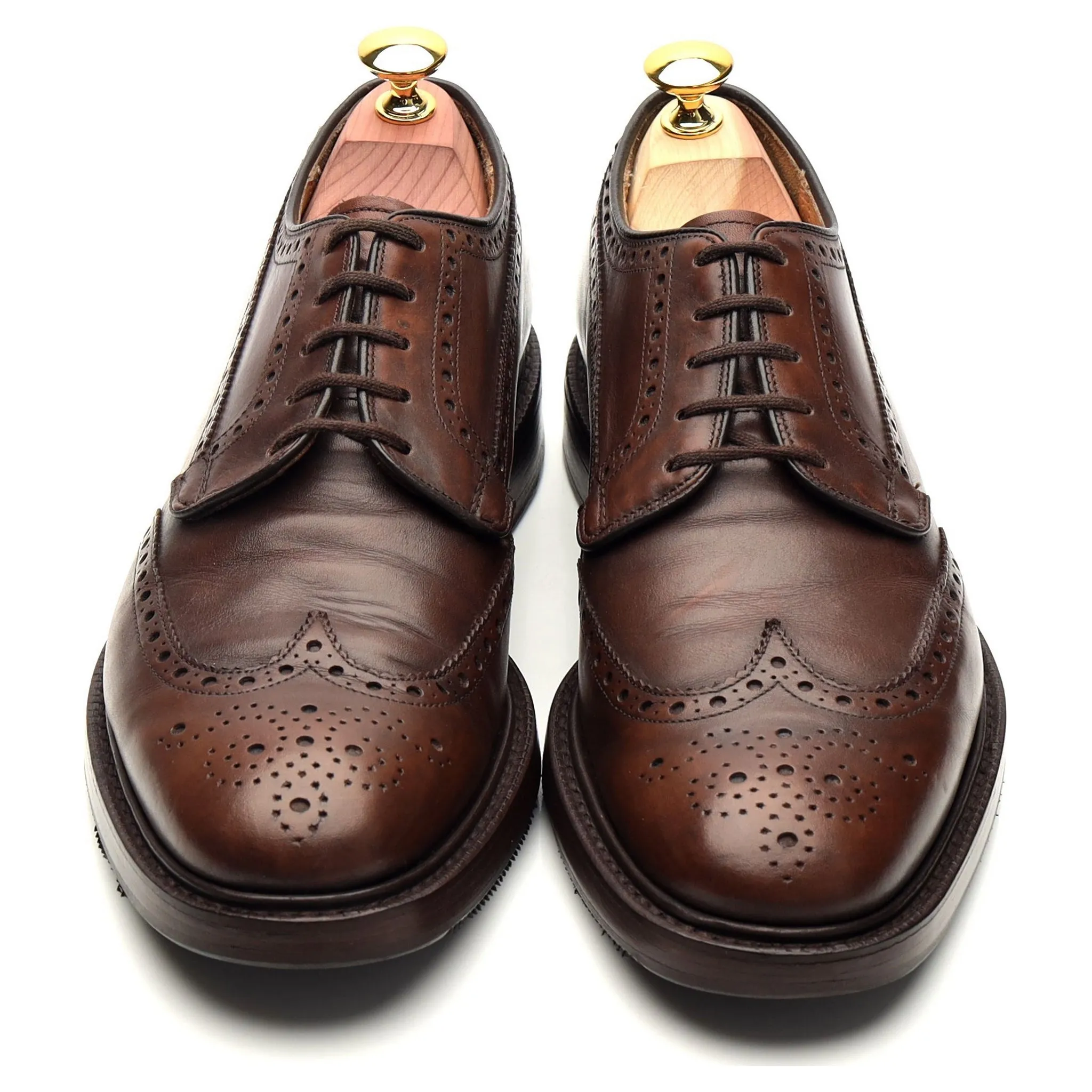 'Brookland' Brown Leather Derby Brogue UK 7 F