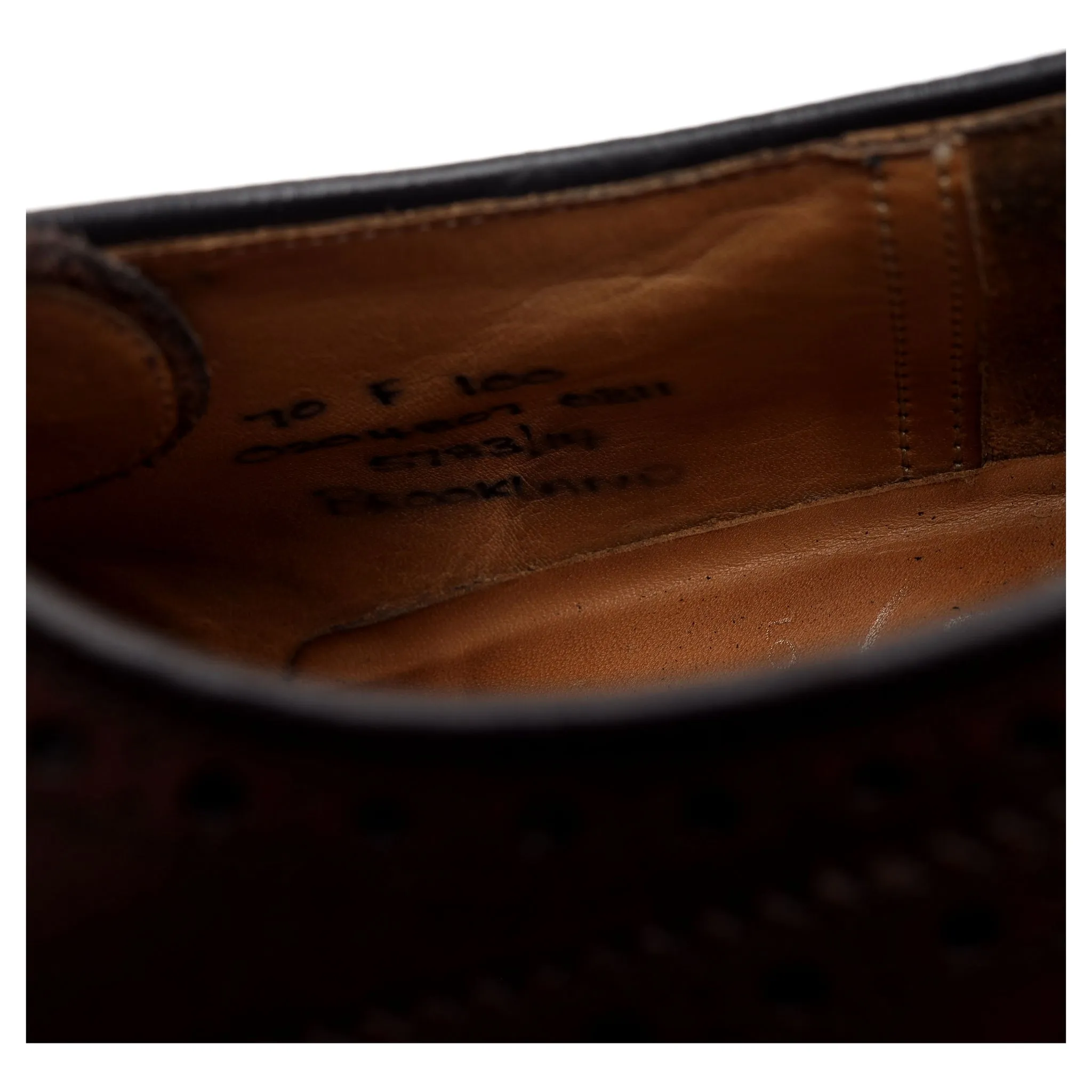 'Brookland' Brown Leather Derby Brogue UK 7 F