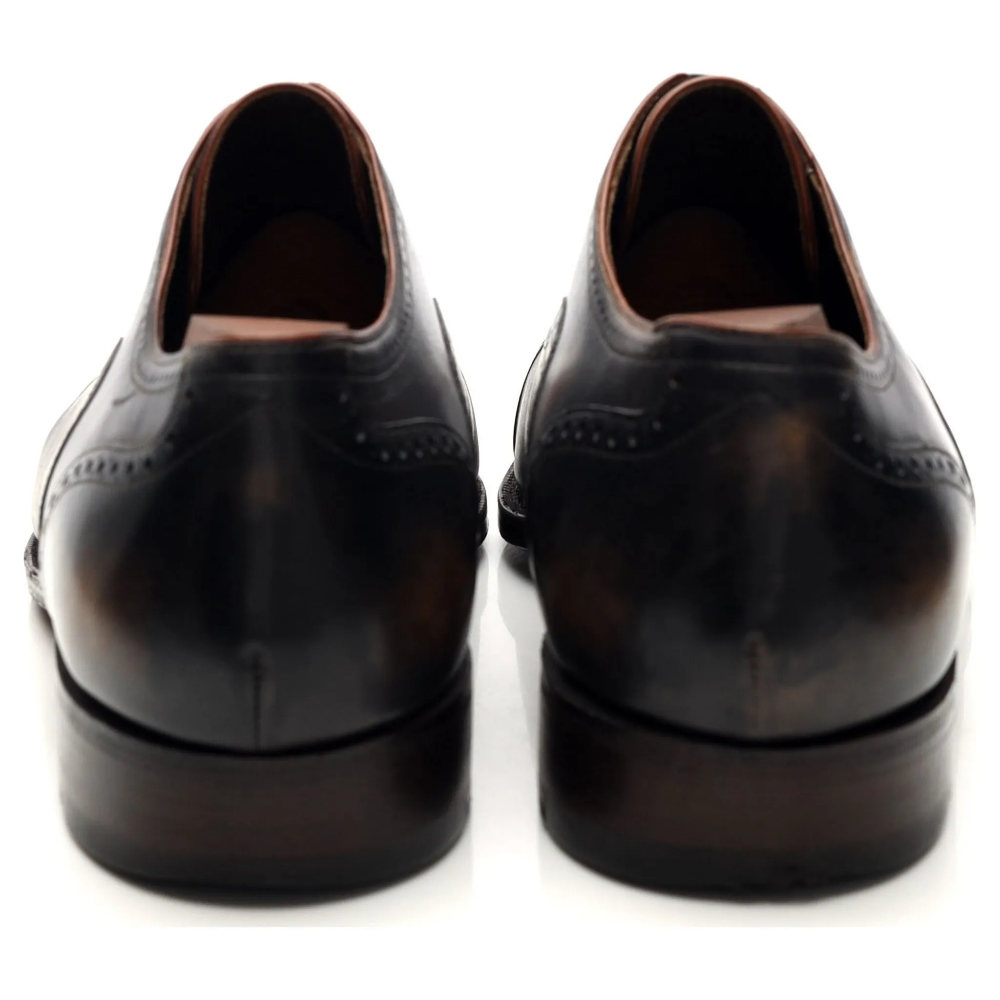 'Bucy' Two Tone Black & Brown Leather Oxford Brogue UK 8.5