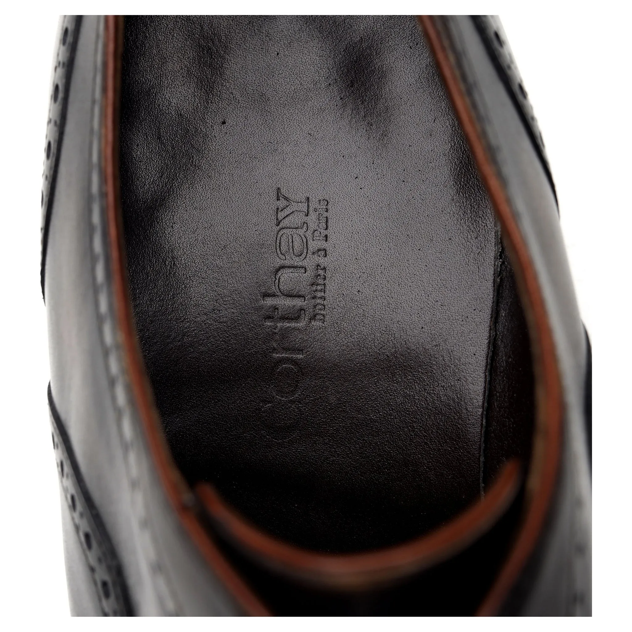 'Bucy' Two Tone Black & Brown Leather Oxford Brogue UK 8.5