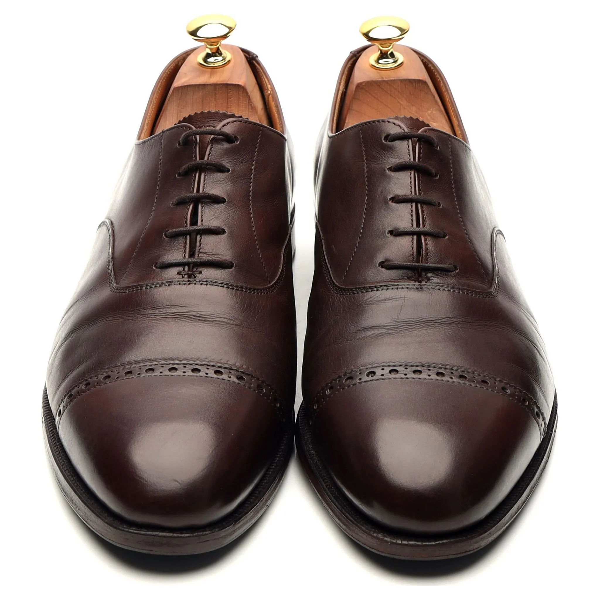'Burlington' Dark Brown Leather Oxford UK 10 F