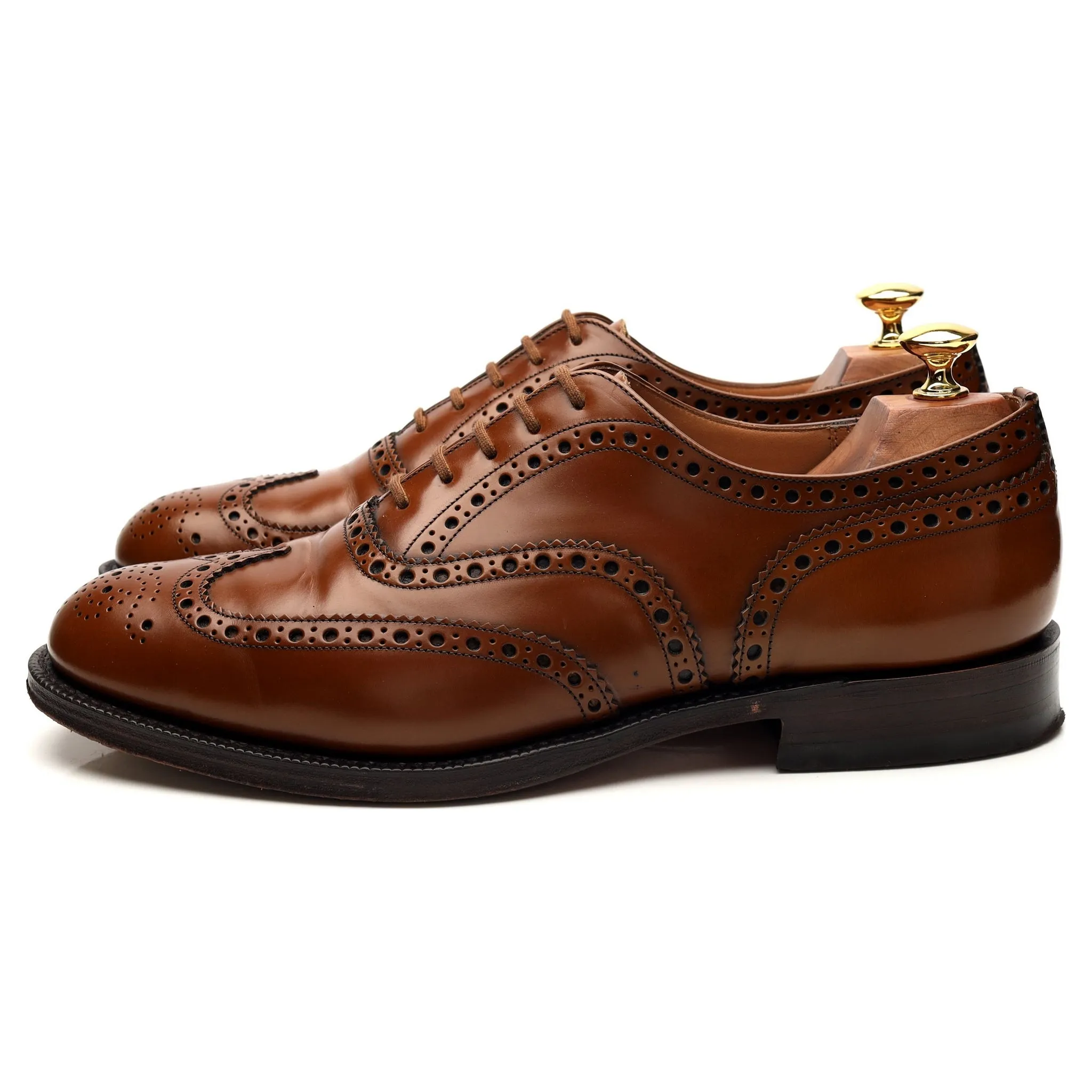 'Burwood' Brown Leather Oxford Brogue UK 9 G
