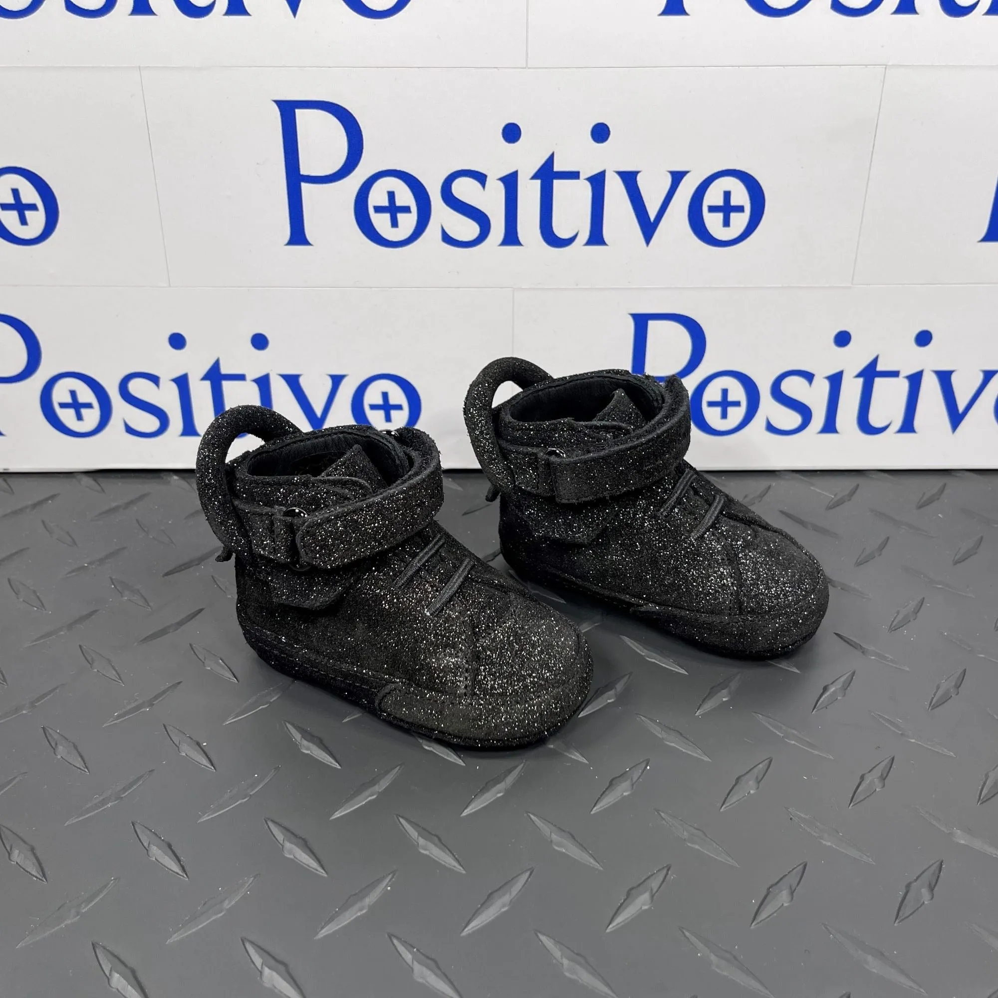 Buscemi 100MM Baby Gleam Black Leather Sneakers