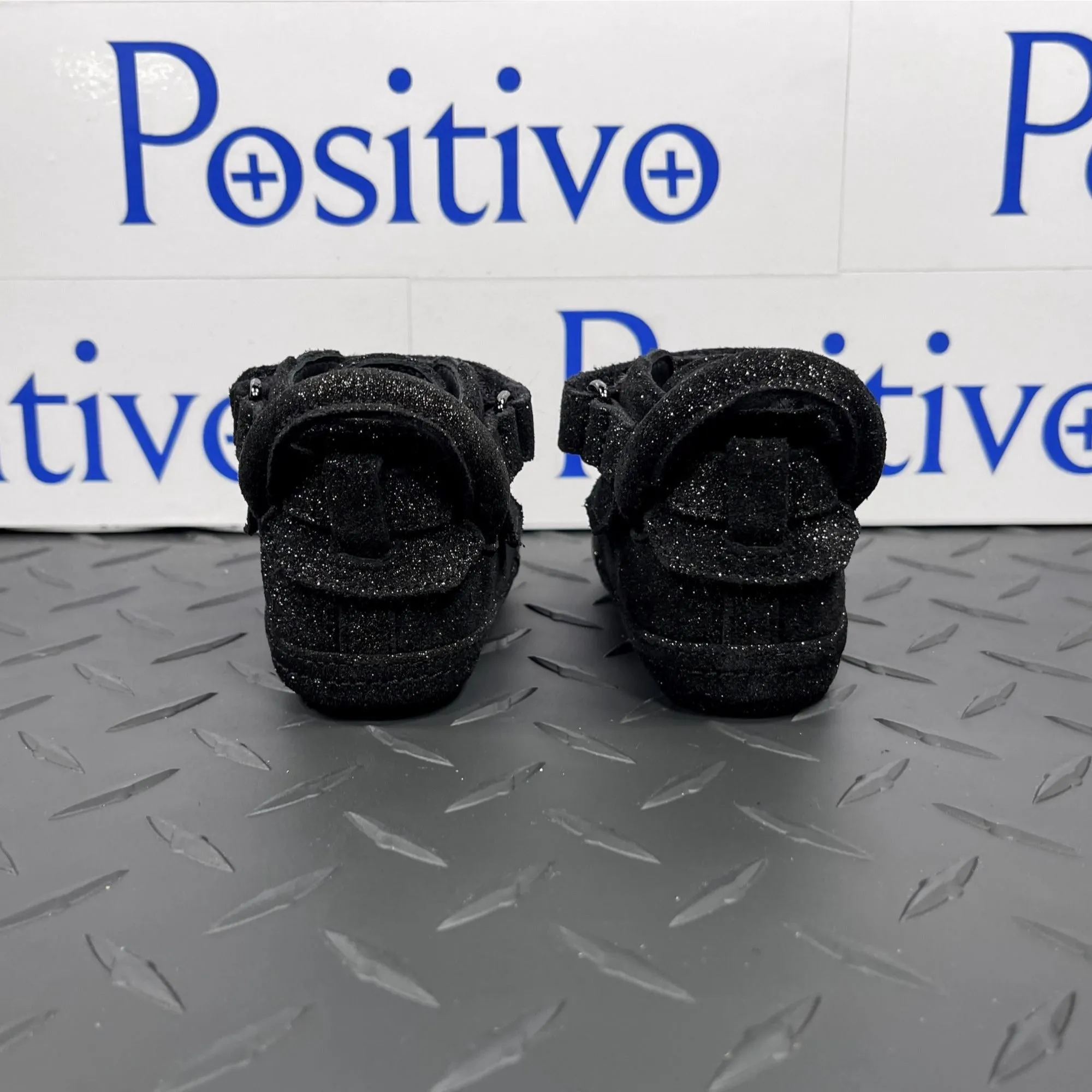 Buscemi 100MM Baby Gleam Black Leather Sneakers